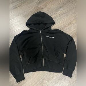 abercrombie crop zip up